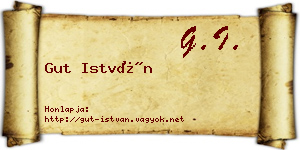 Gut István névjegykártya